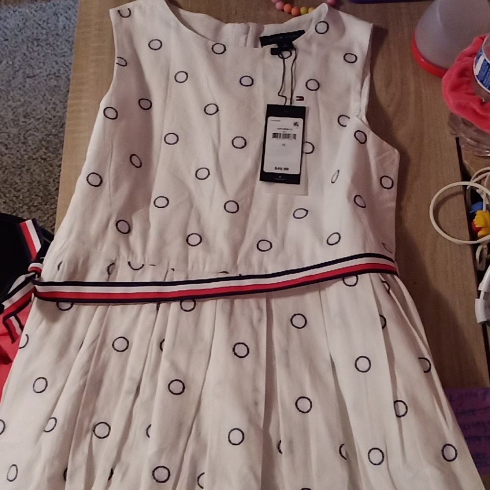 White Tommy Hilfiger Dress with Circles